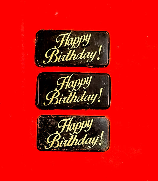 Chocolate Happy Birthday Plaques